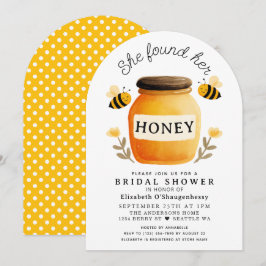 Invitación Arco de Despedida de Soltera Abeja Miel Blanca