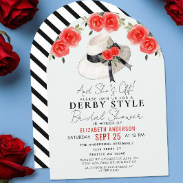Invitación Arco de Despedida de Soltera con Rosa de Sombrero 