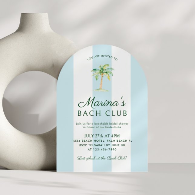 Invitación Arco de Despedida de Soltera del Club de Playa Blu (Subido por el creador)