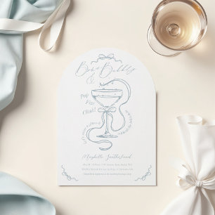 Invitación Arco de ducha de novia con un cóctel espumoso a ma