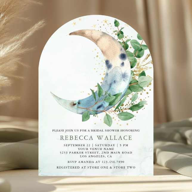 Invitación Arco de Eucalipto de Luna Creciente para Despedida (Subido por el creador)