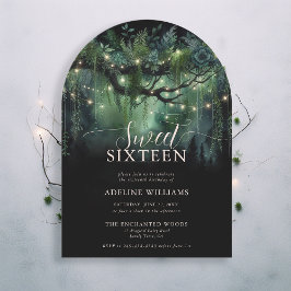 Invitación Arco de Fairytale Encantado de Foliage Forestal Du