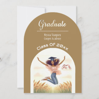 Invitación Arco de Fiesta de Graduado Minimalista de Tipograf