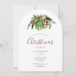 Invitación Arco de fiesta navideña de las Berries Rojas navid