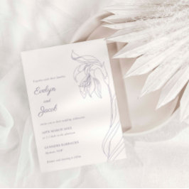 Invitación Arco de flores de arte de línea Lavender