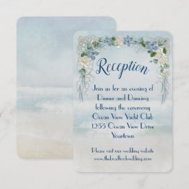 Invitación Arco de flores de boda en el océano Recepción