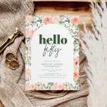 Invitación Arco de Flores de Peach Trendy 50 cumpleaños<br><div class="desc">Peach Flowers Arch Invitación a los 50 Años Moderno</div>