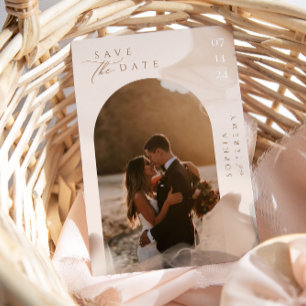 Invitación Arco de Fotografía Natural Bohemian Soft Save the