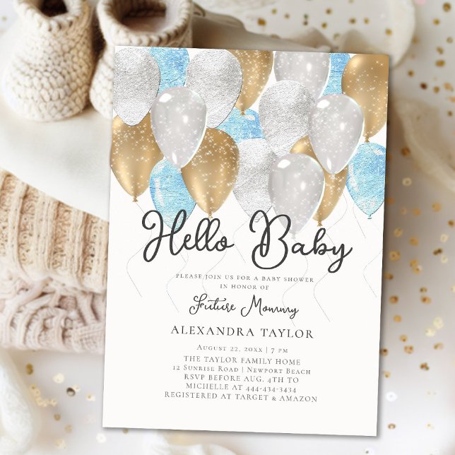 Invitación Arco de globo rosa oro dulce Moda niño Baby Shower (Subido por el creador)