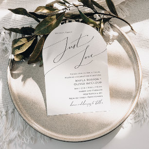 Invitación Arco de guiones caprichosos solo aman al Boda