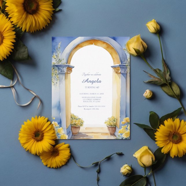 Invitación Arco de la Costa de Amalfi vista mediterránea (Subido por el creador)