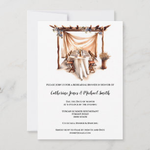 Invitación Arco de la mesa de acuarela toscana