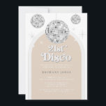 Invitación Arco de lentejuelas retro disco plateado del siglo<br><div class="desc">Este diseño mide 5 x 7 pulgadas / 12, 7 x 17, 8 cm y es perfecto para invitaciones. Retrocede en el tiempo con nuestra colección de Invitaciones y Decoraciones para Despedida de Soltera con Bola de Discoteca Retro. Sumérgete en la nostalgia de los 70 con arcos beige y gris...</div>