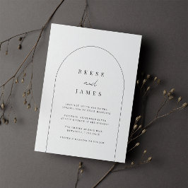 Invitación Arco de línea | Boda mínimo moderno