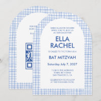 Arco de Mitzvah de Barra Bat QR personalizado mode