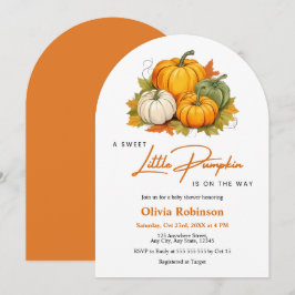 Invitación Arco de otoño Fiesta de Baby Shower de una pequeña