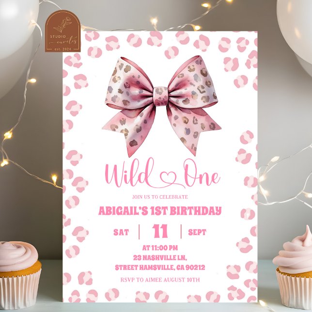 Invitación Arco de Patrón Safari Wild One Cumpleaños 1 (Subido por el creador)