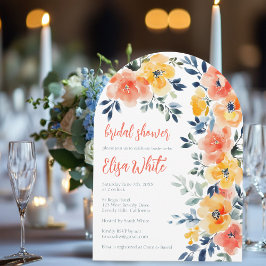 Invitación Arco de PERSONALIZADO de ducha de novia floral