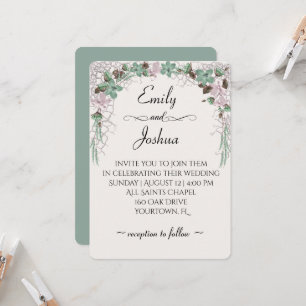 Invitación Arco de red náutica de boda con flores