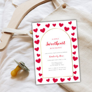 Invitación Arco de San Valentín rojo pequeño