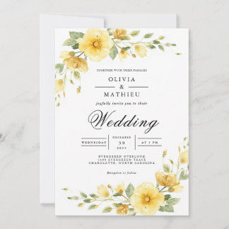 Invitación Arco de sangre dorada florece Boda