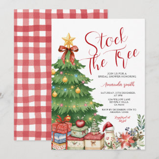 Invitación Arco de Stock el Árbol de Navidad Floral de Desped