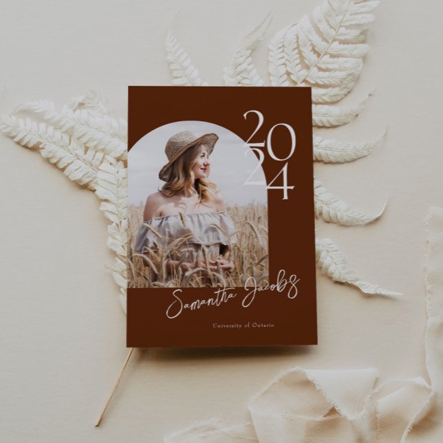 Invitación Arco de Terracota Graduación Minimalista moderna d (Subido por el creador)