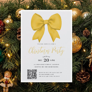 Invitación Arco de vacaciones de oro QR moderno Fiesta de Nav