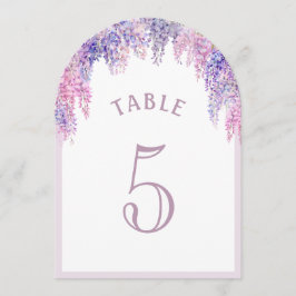 Invitación Arco de Wisteria Lilac Primer Comunión Número de T
