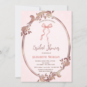 Invitación Arco dibujado a mano Marco elegante Puntos Ducha d