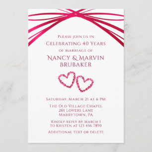 Invitación Arco Elegante Personalizado para Fiesta de Anivers