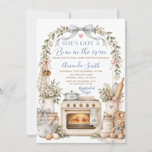 Invitación Arco Ella tiene un bollo en el horno Pastelería Ba