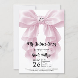 Invitación Arco en cascada de volante rosa elegante fiesta Qu