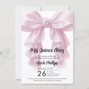 Invitación Arco en cascada de volante rosa elegante fiesta Qu