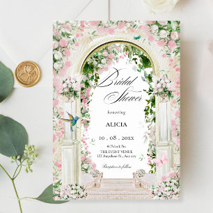Invitación Arco estético de jardín floral arco ducha de novia