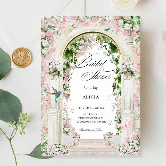 Invitación Arco estético de jardín floral arco ducha de novia (Subido por el creador)
