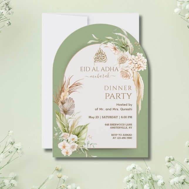 Invitación Arco floral acuático Eid al Adha Dinner (Subido por el creador)