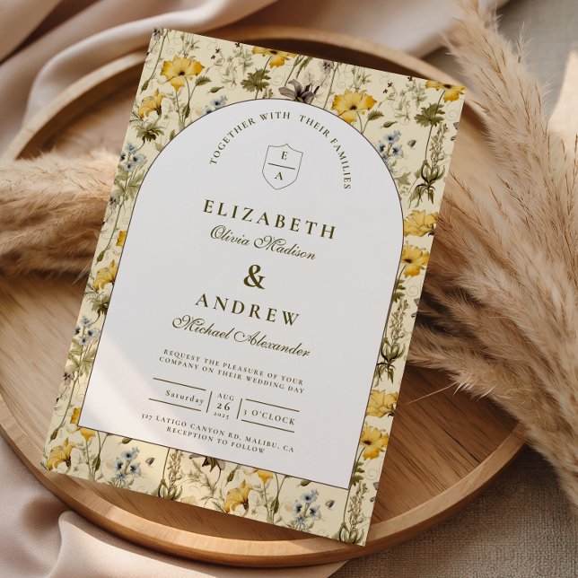 Invitación Arco Floral Atemporal para Boda (Subido por el creador)