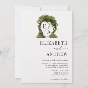 Invitación Arco floral   Boda de árbol