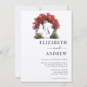 Invitación Arco floral   Boda de árbol