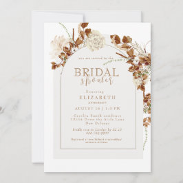 Invitación Arco floral Caída Ducha nupcial Neutral