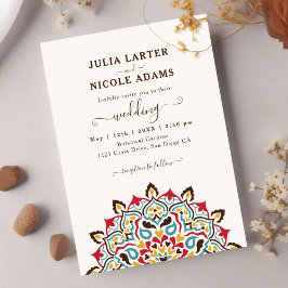 Invitación Arco floral de Art Nouveau árabe Mandala Boda