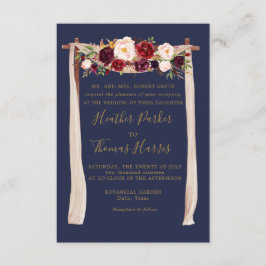 Invitación Arco floral de la Marina Masala Boda Boho