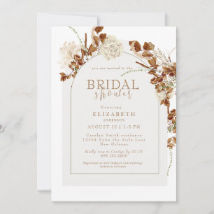 Invitación Arco floral de otoño para despedida de soltera neu