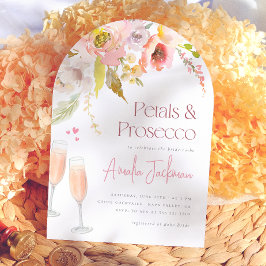 Invitación Arco floral de Pétalos y Prosecco para Despedida d
