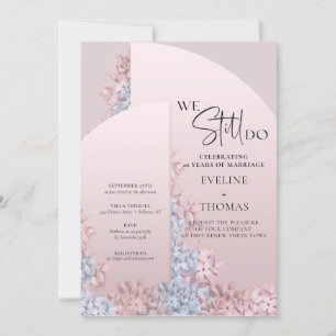 Invitación Arco floral de primavera de oro rosa Boho todavía