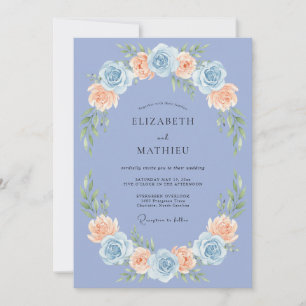 Invitación Arco Floral de Vinca para Boda