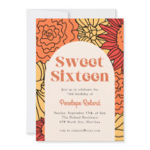 Arco floral grande de colores cálidos 16