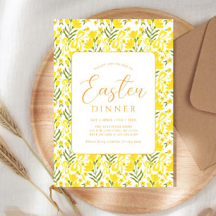 Invitación Arco floral moderno de primavera amarillo para cen