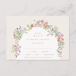 Invitación arco floral romántico boda digital RSVP